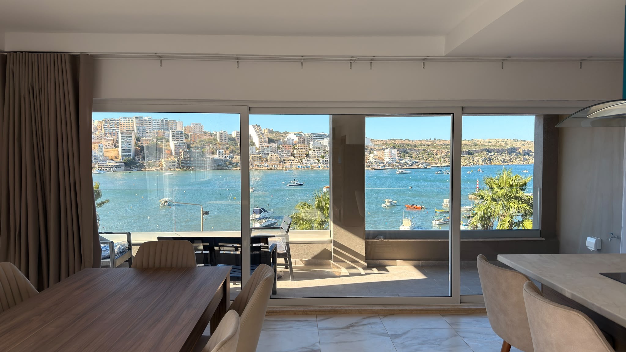 Three-bedroom flat with sea views, St Paul’s Bay, View